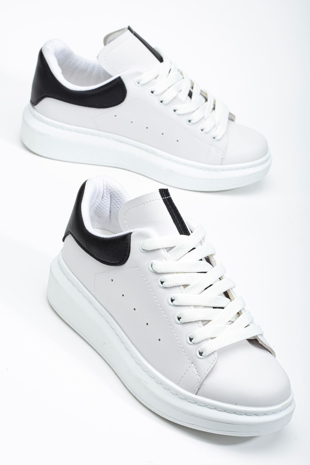 Fersatie Beyaz - Siyah Kadın Sneaker Günlük Ayakkabı