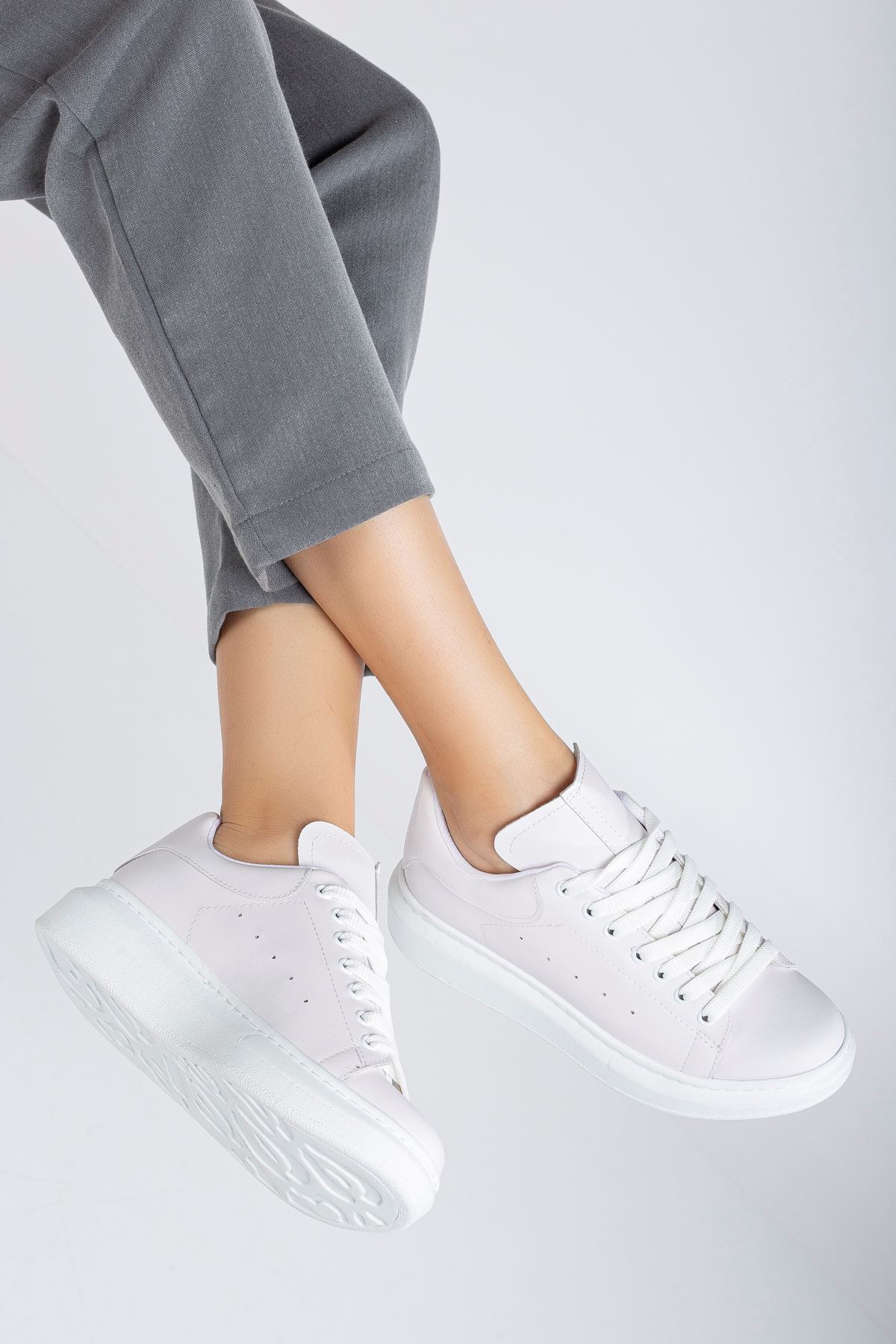 Fersatie Beyaz Kadın Sneaker Günlük Ayakkabı