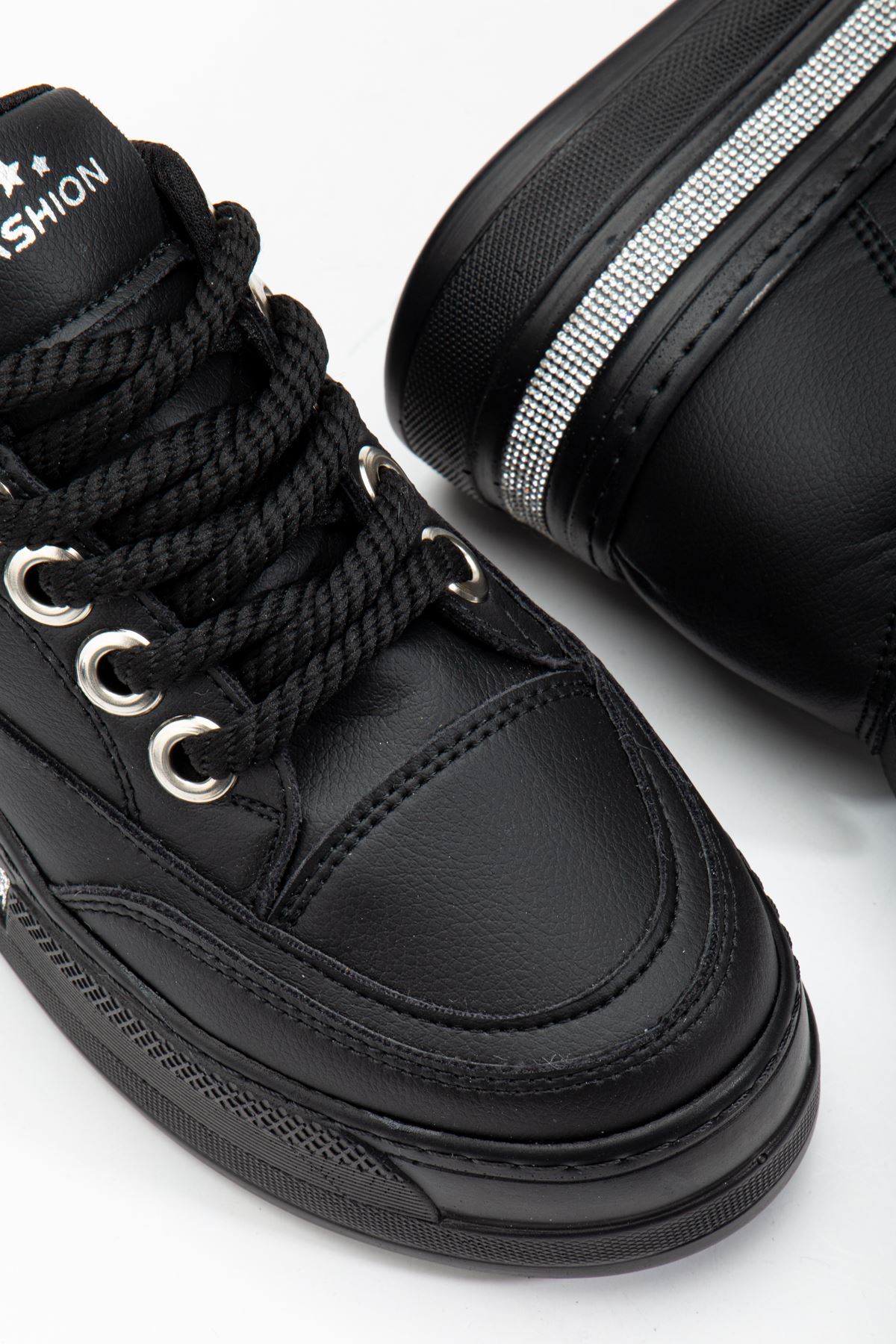 Granes Kadın Siyah Gizli Topuk Sneaker
