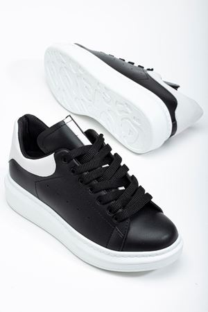 Fersatie Siyah - Beyaz Kadın Sneaker Günlük Ayakkabı