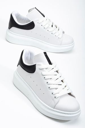 Fersatie Beyaz - Siyah Kadın Sneaker Günlük Ayakkabı