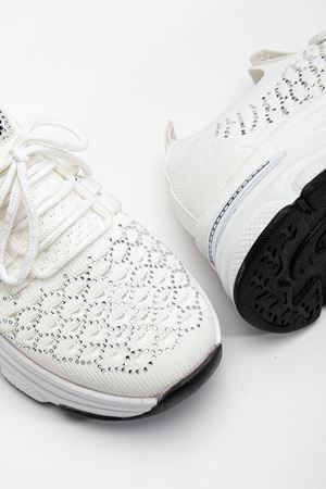 Edwin Beyaz Triko Bağcıklı Yüksek Topuk Rahat Kalıp Sneaker