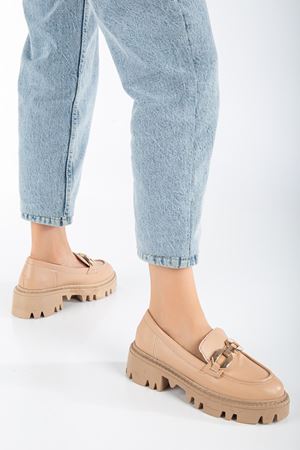 Kadın FONTO Nude Cilt Loafer Ayakkabı