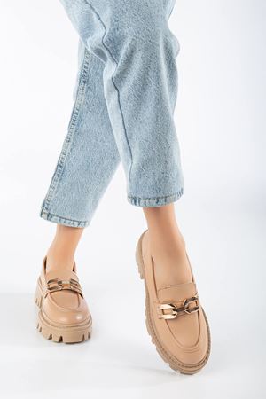 Kadın FONTO Nude Cilt Loafer Ayakkabı