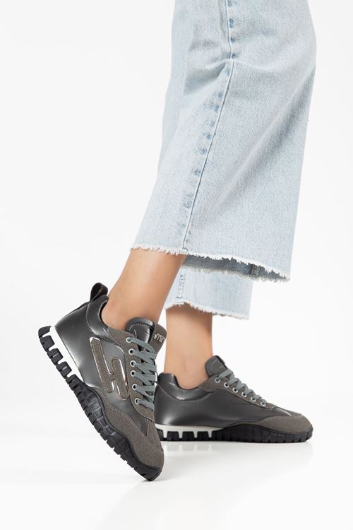 Kadın Füme Paraşüt Ortopedik Sneaker Yürüyüş Ayakkabısı