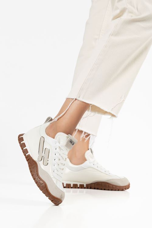 Kadın Beyaz Paraşüt Ortopedik Sneaker Yürüyüş Ayakkabısı