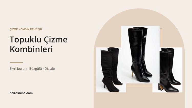 Topuklu Çizme Nasıl Kombinlenir? Sivri Burun, Büzgülü ve Diz Altı Modeller