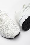 Edwin Beyaz Triko Bağcıklı Yüksek Topuk Rahat Kalıp Sneaker