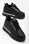 Granes Kadın Siyah Gizli Topuk Sneaker