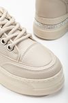 Granes Kadın Bej Gizli Topuk Sneaker