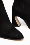 Serdem Kadın Siyah Süet Özel Tasarım Topuklu Bot